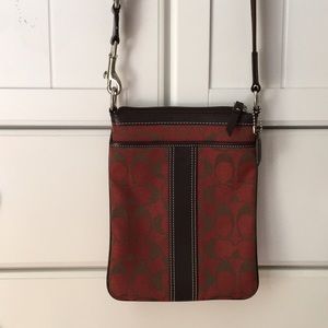 Red Cross body authentic Coach purse